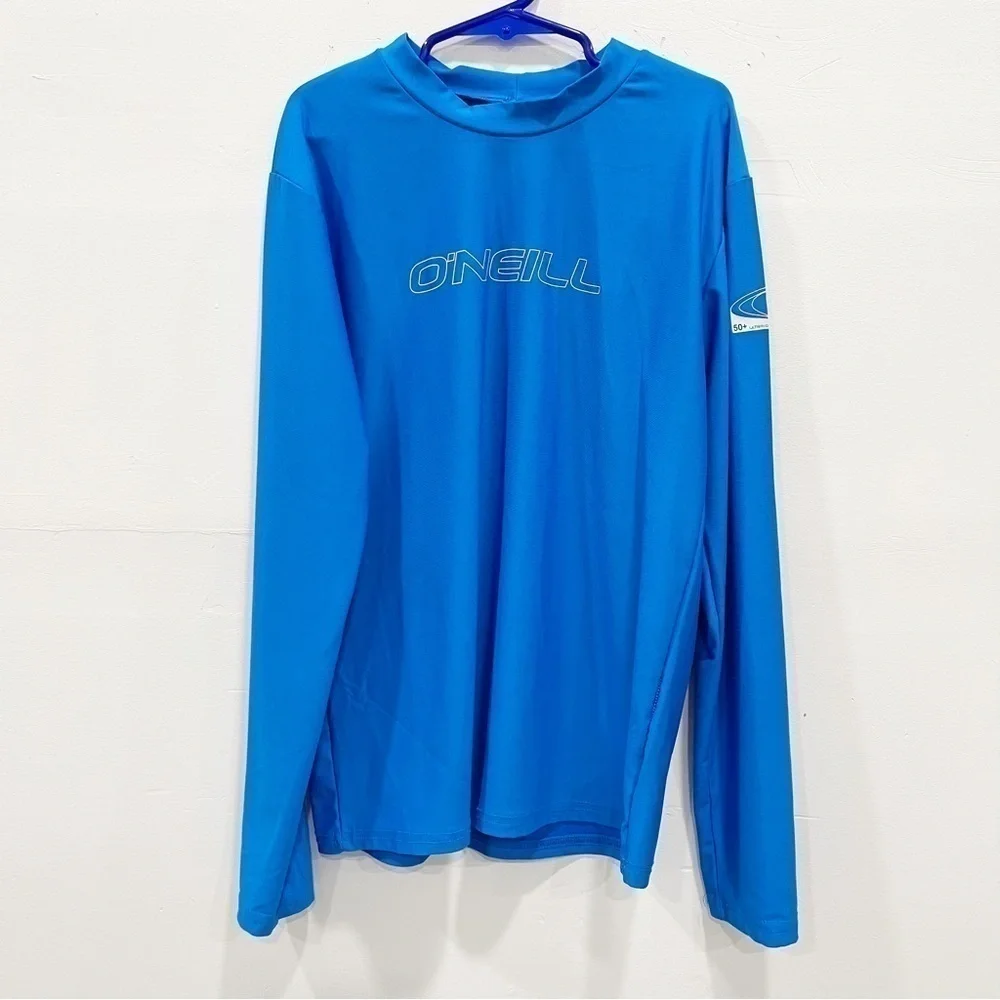 O’Neill Youth Basic Skins 50+ Long Sleeve Sun Shirt Blue Size 12 Rashguard